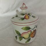 Vintage ceramic confit pot with spoon – 1950s