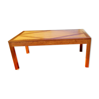 Table de salle à manger en chêne avec 2 tiroirs en ceinture L 180 cm