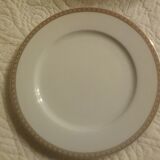 Fine porcelain dessert plates with gilded edging
