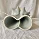 Vintage ceramic "hands" lamp - Wit Delfts - Made in Holland
