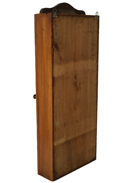 Vitrine murale artisanale en bois vintage