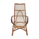 Armchair in rattan of the 1960s