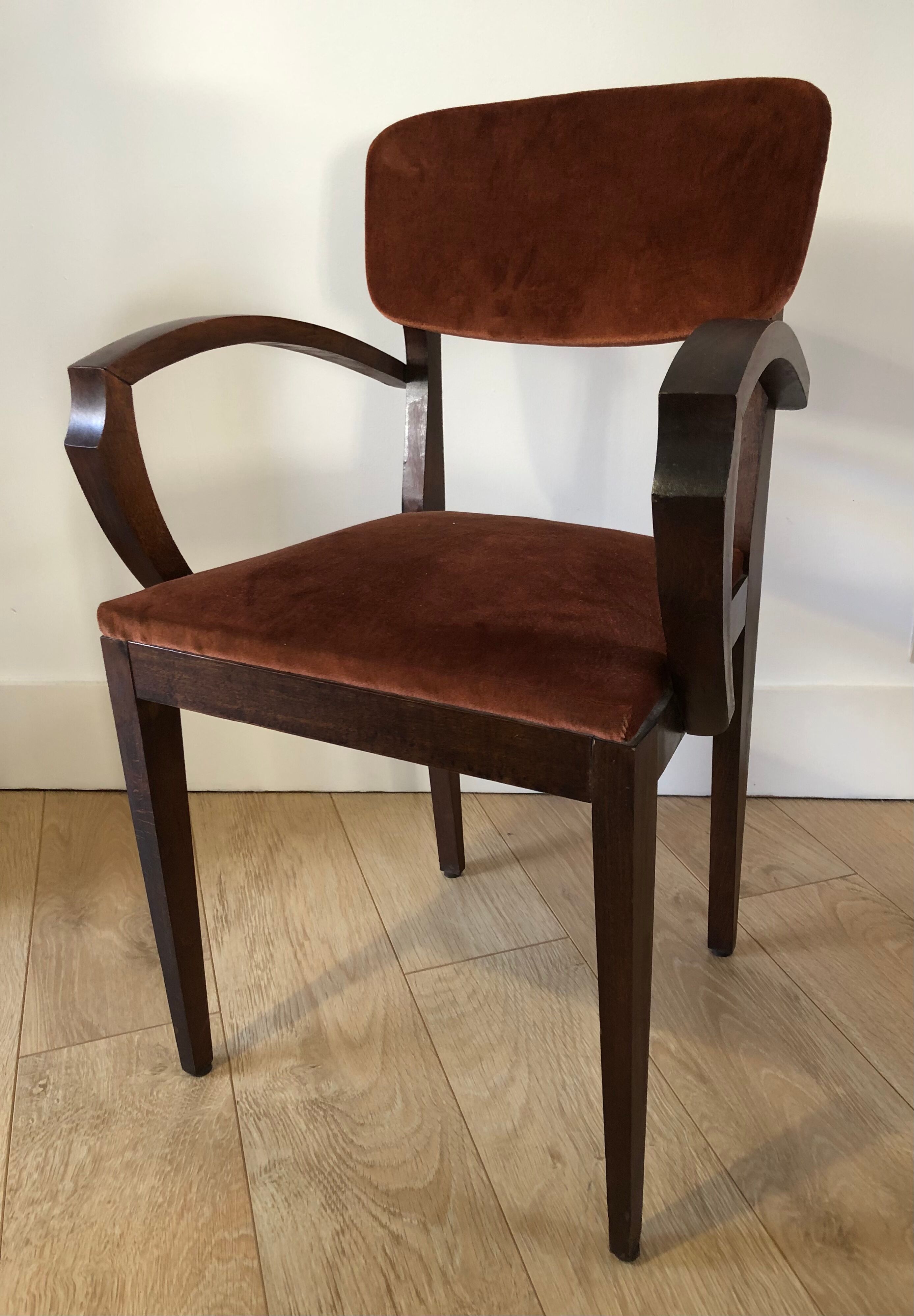 Vintage bridge armchair art Deco