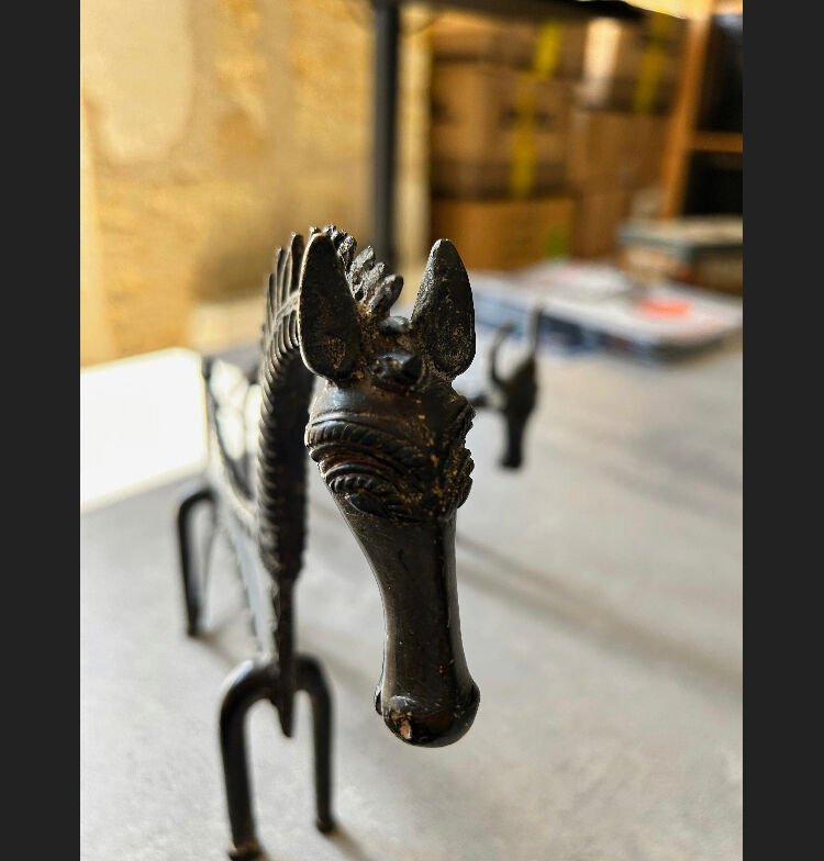 Ethnic figurines zoomorphic metal Orissa