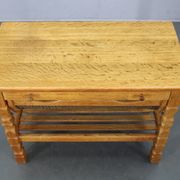 Danish mid-century oak sewing cabinet by Henning Kjaernulf