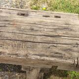 Old small 160 cm carpenter's workbench in solid oak