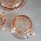 Ensemble 2 tasses + sucrier en verre rose