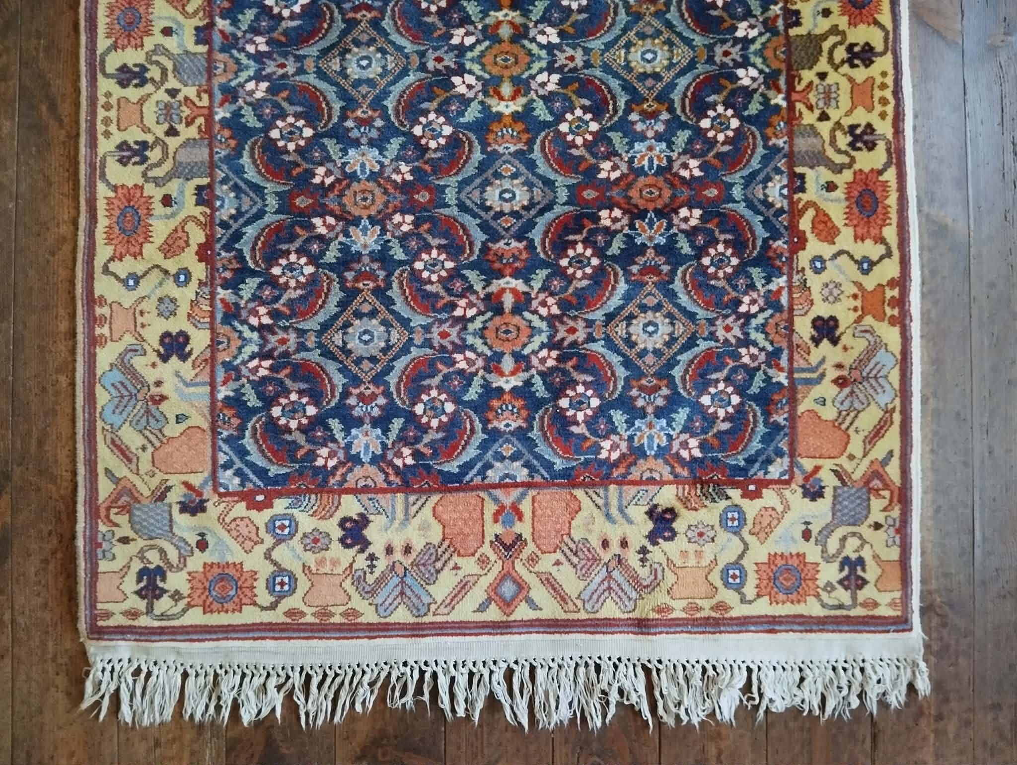 Tapis Indo Herati fait main 157x90cm