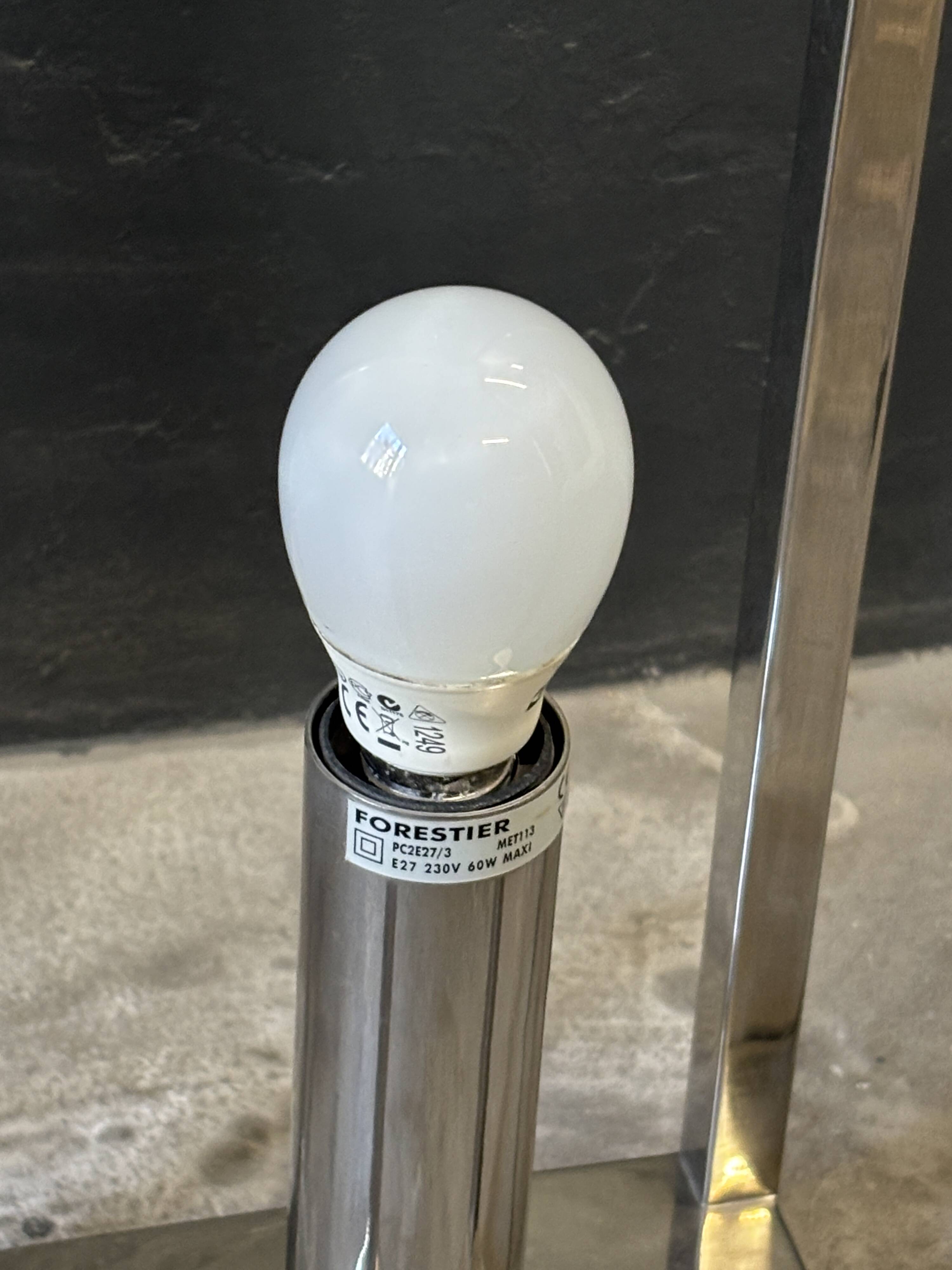 Vintage 80s chrome design floor lamp