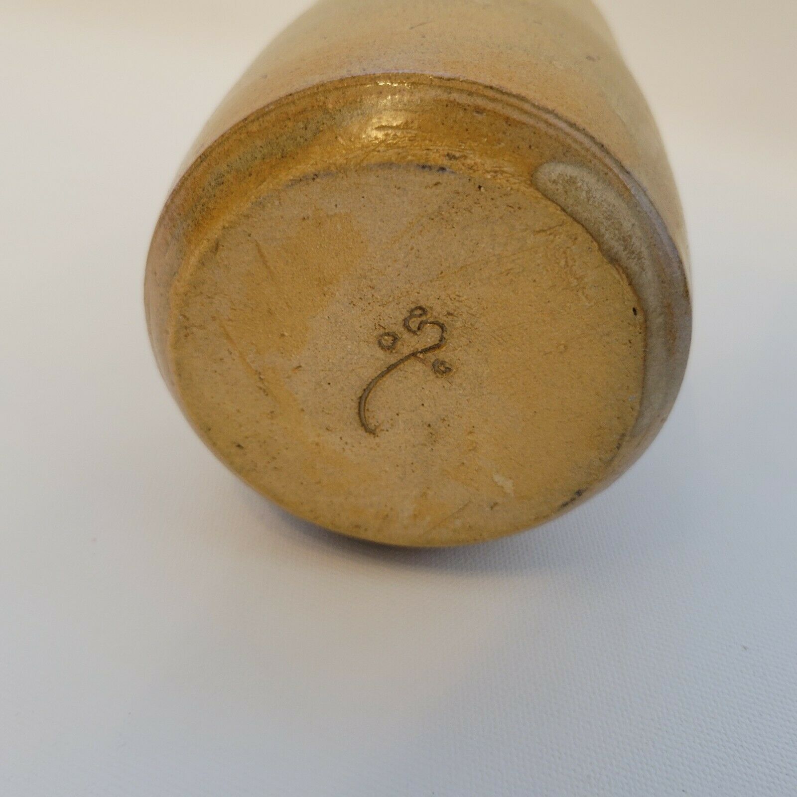 Ceramic bottle sandstone signed