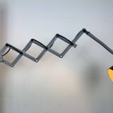 Grey Industrial Scissor Wall Lamp from Elektroinstala, 1960s
