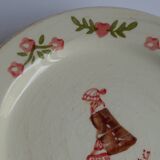 4 plates in old earthenware