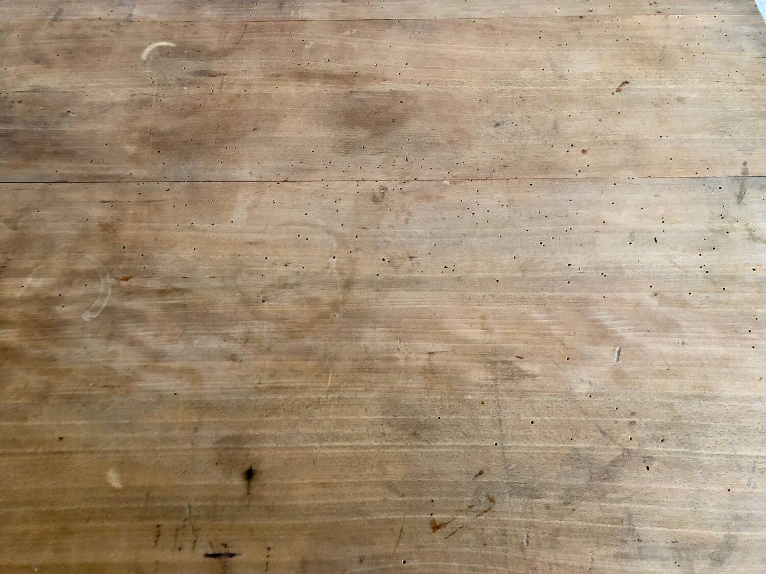 Renovated antique folding work table