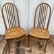 Paire chaise ancienne Baumann modèle eden bois + assise cannée vintage