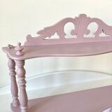 Carved wooden wall shelf