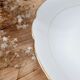 White and gold porcelain bowl