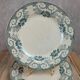 Set of 3 antique flat plates made of ironstone from the Debray Establishments, Clichy service.