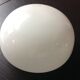 Half moon ceiling light in white opaline 60s/70s