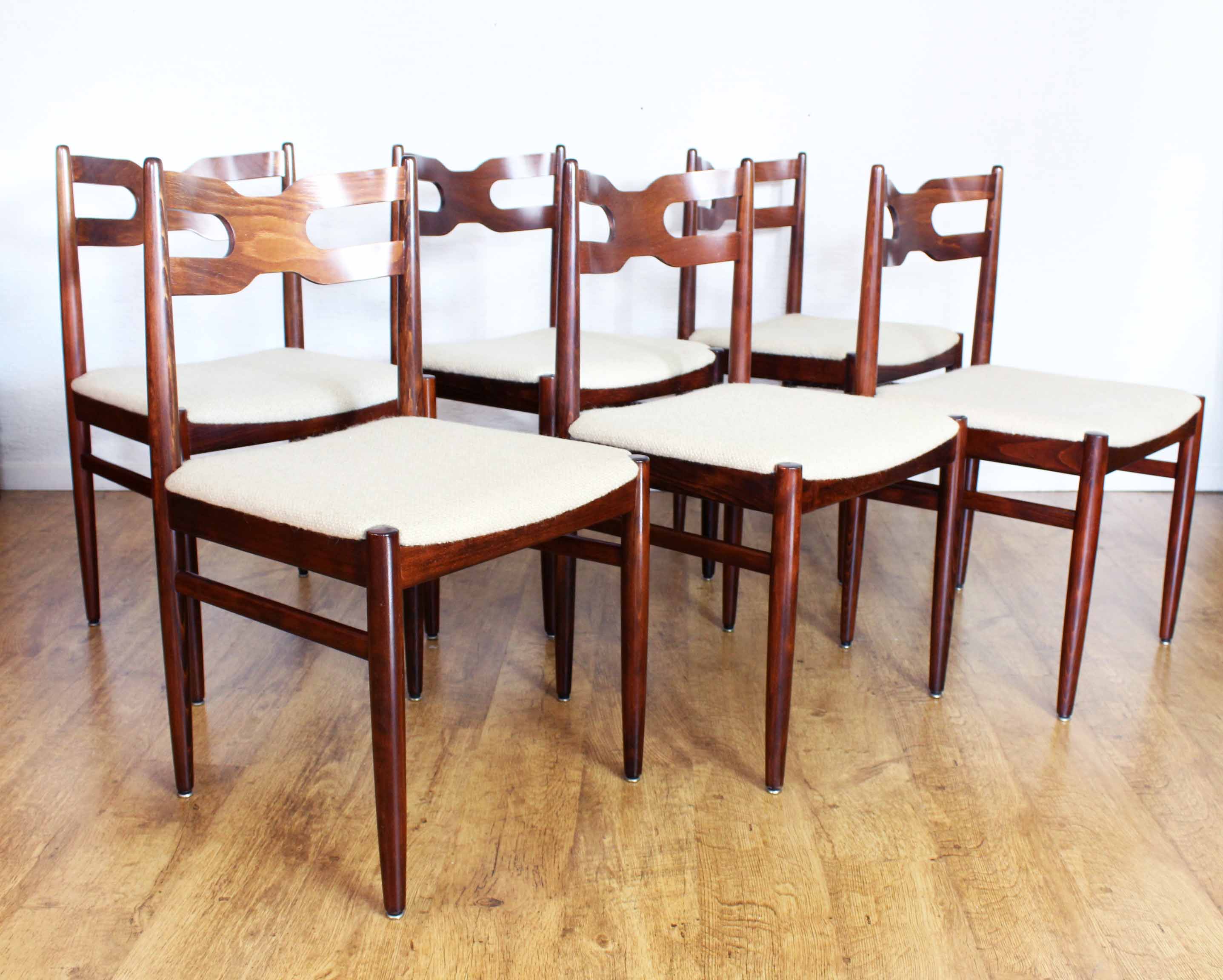 Set of 6 chairs Scandinavian design, 60s