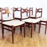 Set of 6 chairs Scandinavian design, 60s