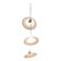 Suspension baladeuse 3 abat-jour en opaline - mid.XXeme