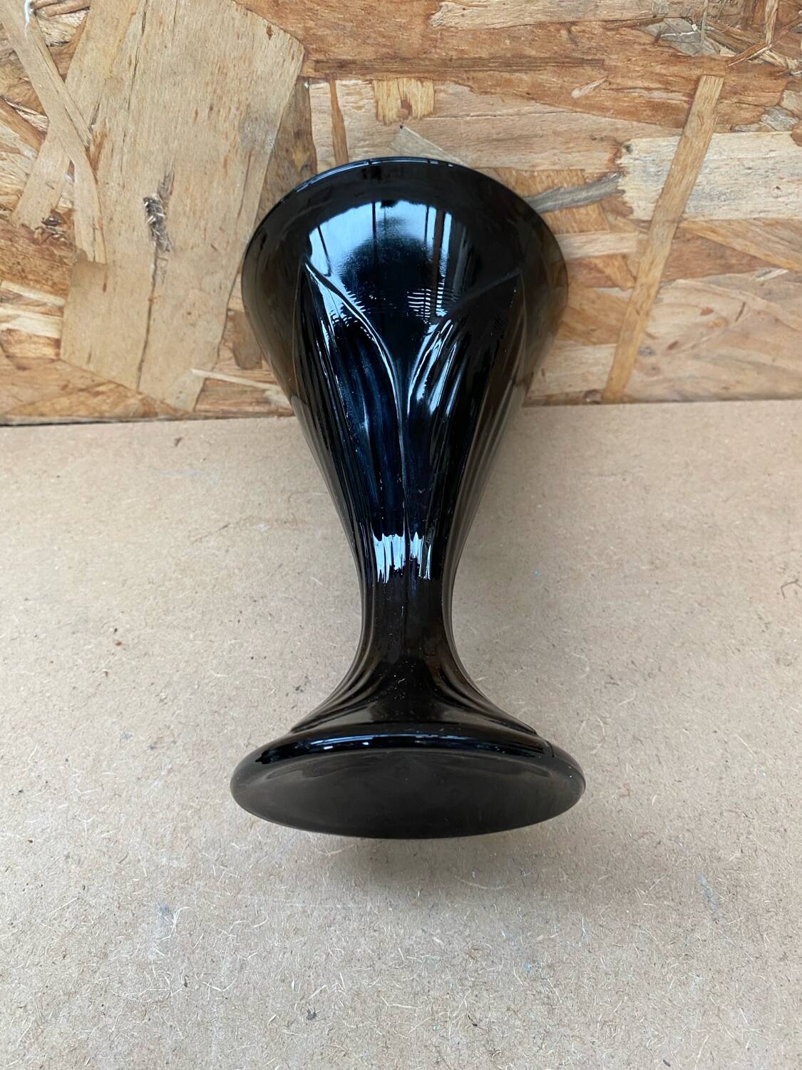 Set of 6 Art Nouveau Ice Cream Cups Black Opaline Glass France Vintage