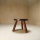 Table d'appoint brutaliste ronde