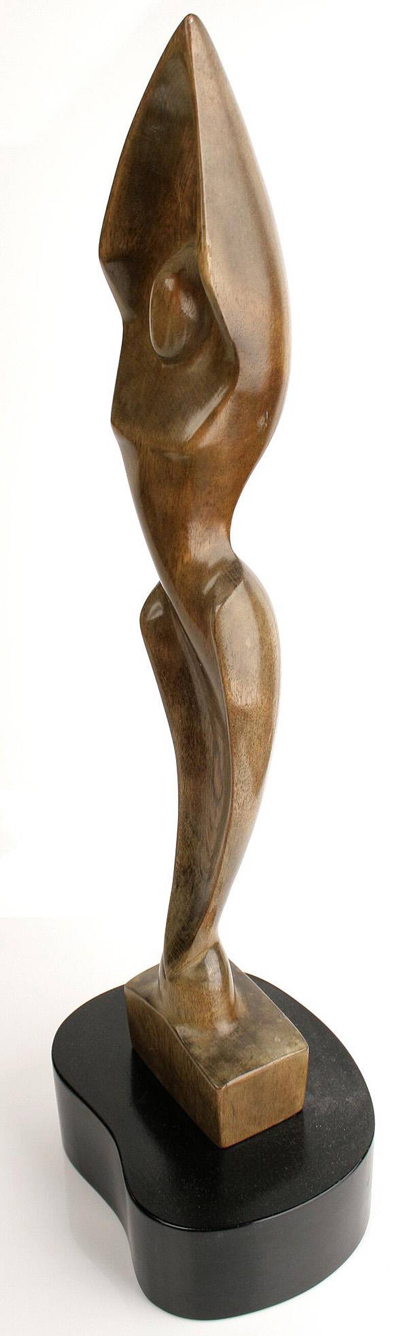 Pair of Large Vintage Teak Sculptures, 1950s