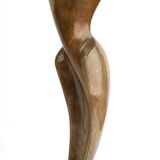Pair of Large Vintage Teak Sculptures, 1950s