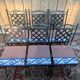 Suite de 6 chaises de jardin – Style méditerranéen années 1980 – Fer forgé