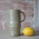 Glazed ceramic jug, signed vintage jug, pitcher, carafe, kitchen, collection