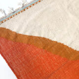 Tapis berbère Kilim écru à aplats colorés 305x190cm