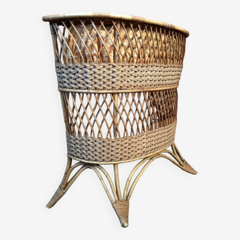 Vintage rattan and bamboo bar