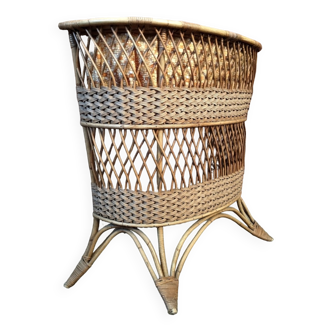 Vintage rattan and bamboo bar