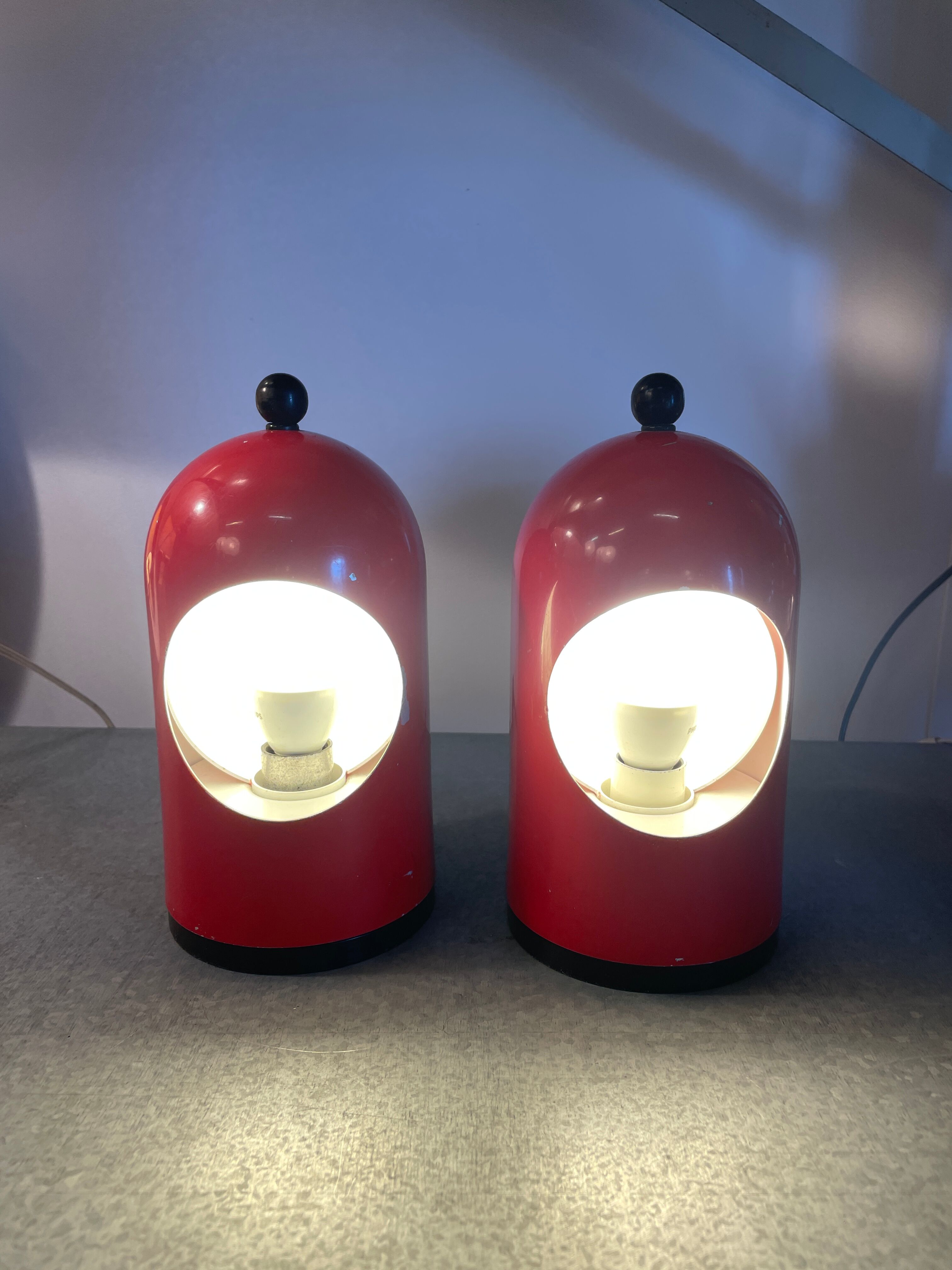 Paire de lampes Selene, Italie 70