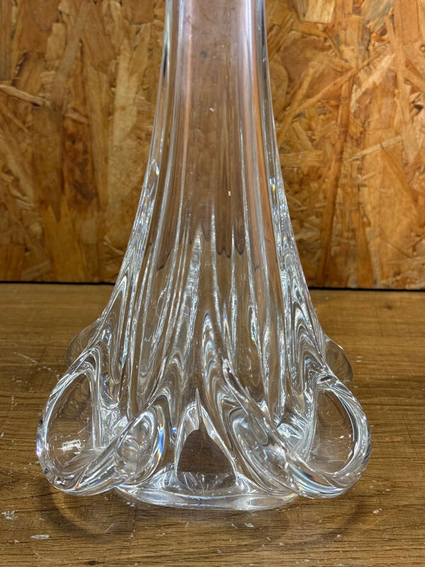 Pied de lampe Cristal de Sèvres France – cristal moulé vintage années