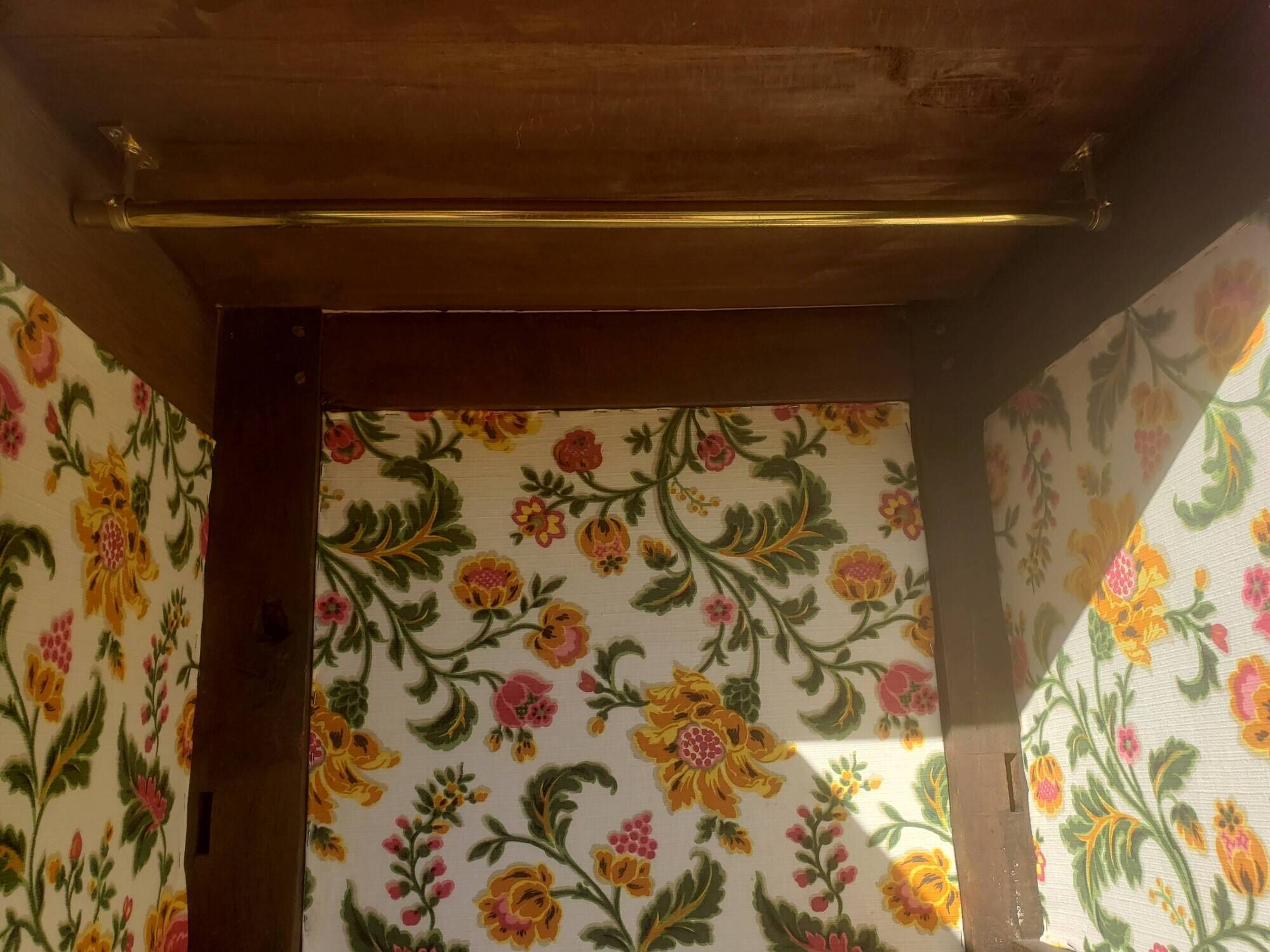 Vintage Louis Philippe style bonnetière wardrobe from the 1800s in cherry wood.