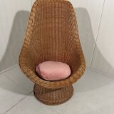 Vintage wicker chair 1970's