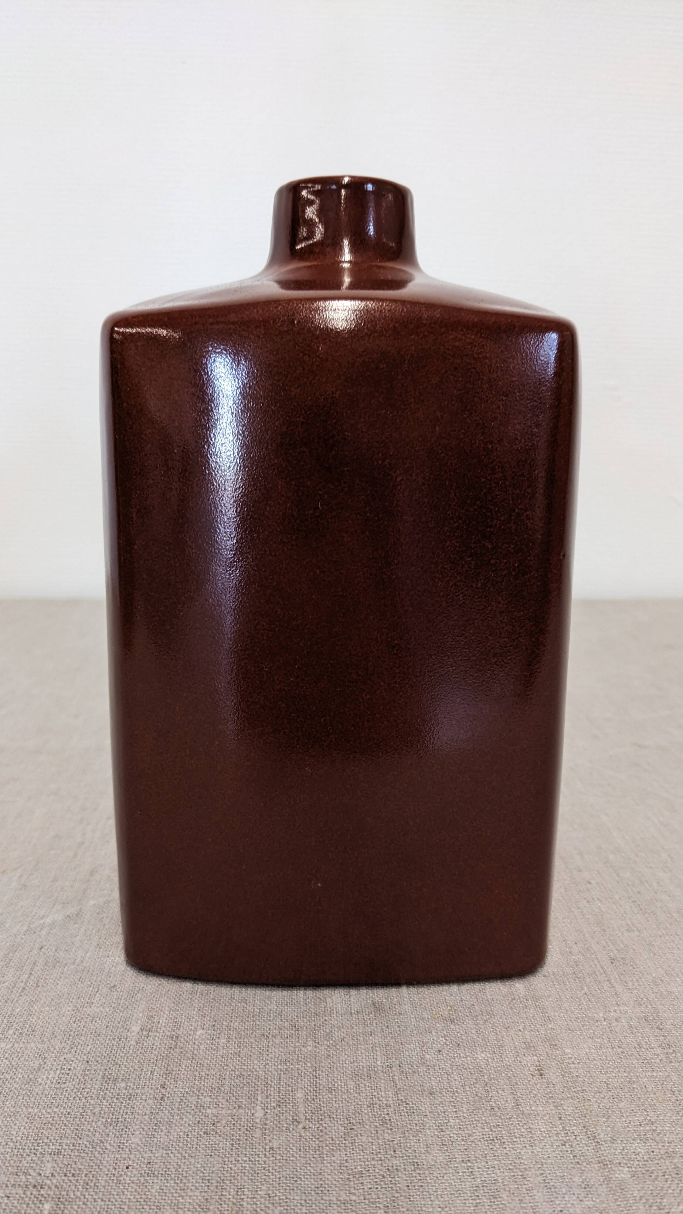 Set of 3 coloured earthenware vases Les Jardins d'Ulysse, France circa 1990