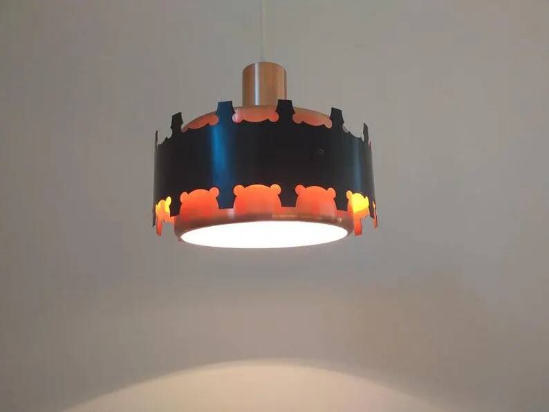 Midcentury Pendant in Style of Jo Hammerborg, Denmark, 1970s