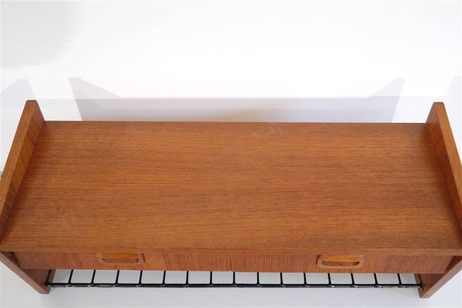 Vintage Scandinavian teak shelf 1960