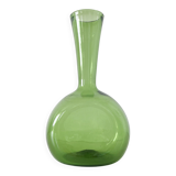 Italian green blown glass vase Empoli 1950