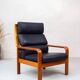 Vintage Teak Armchair High-Back Mid Century Danish