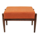 Wooden footrest in corduroy velvet