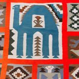 Moroccan Berber kilim carpet handmade 100x100cm