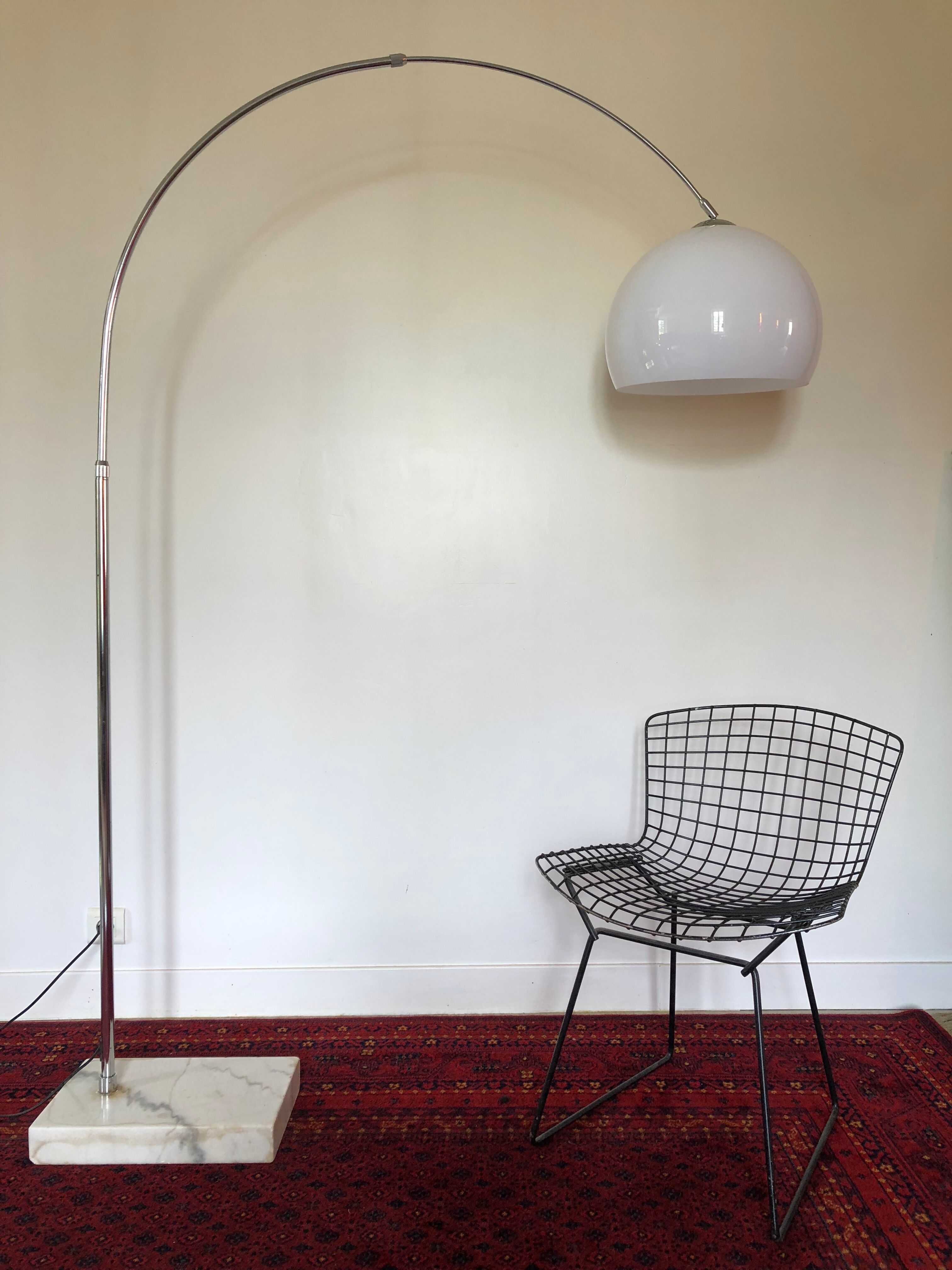 Lampadaire Arc avec pied en marbre