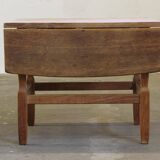 1960s mid-century brutalist Danish coffee table in oak attributed to Kjærnulf
