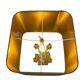 Vintage table lamp 'golden' xl 'eagle deknudt'