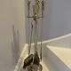 Brass fireplace servant and its 4 accessories