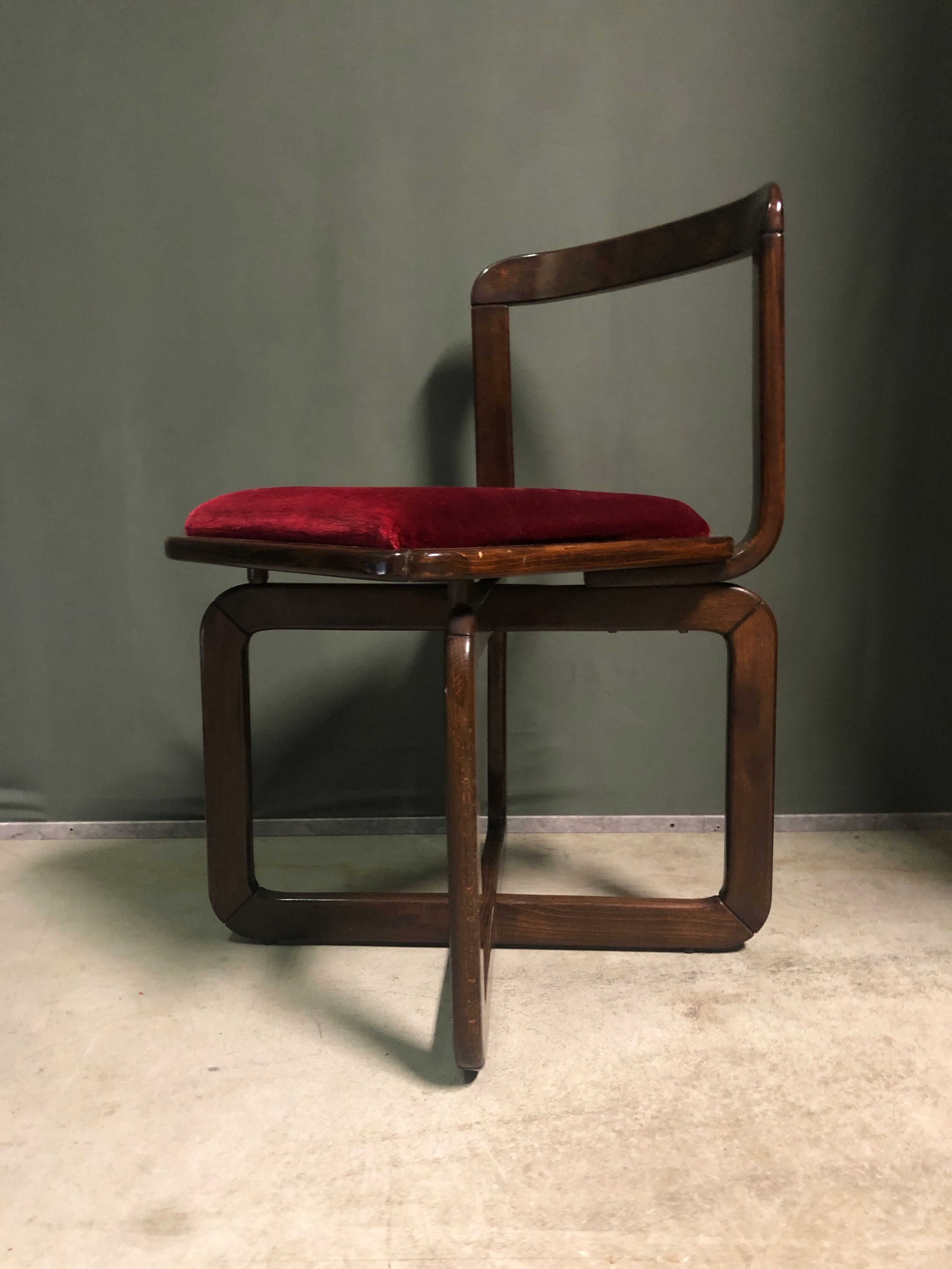 Set of 4 base italian dining chair's 1960